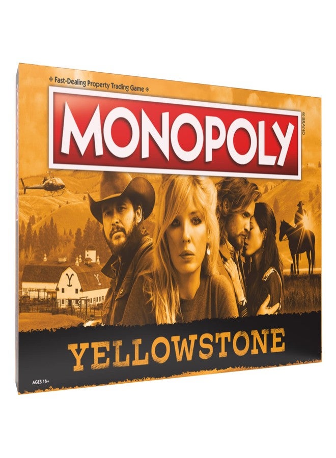 yellow stone Monopoly: Yellowstone | Buy, Sell, Trade Spaces Featuring Locations from The Paramount Network Show | Collectible Classic Monopoly Game | Officially-Licensed Yellowstone Game & Merchandise - Image 1
